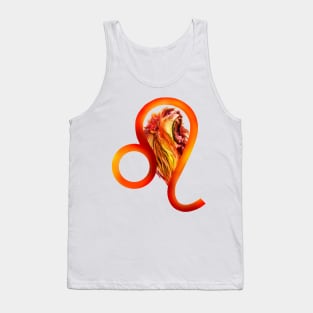 Firey Leo Zodiac Lion Tank Top